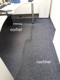 Teppichbodenreinigung Büro | Reinigung von Nadelvlies | Max. 1-2 Stunden Trockenzeit | Ökologisch nachhaltig |